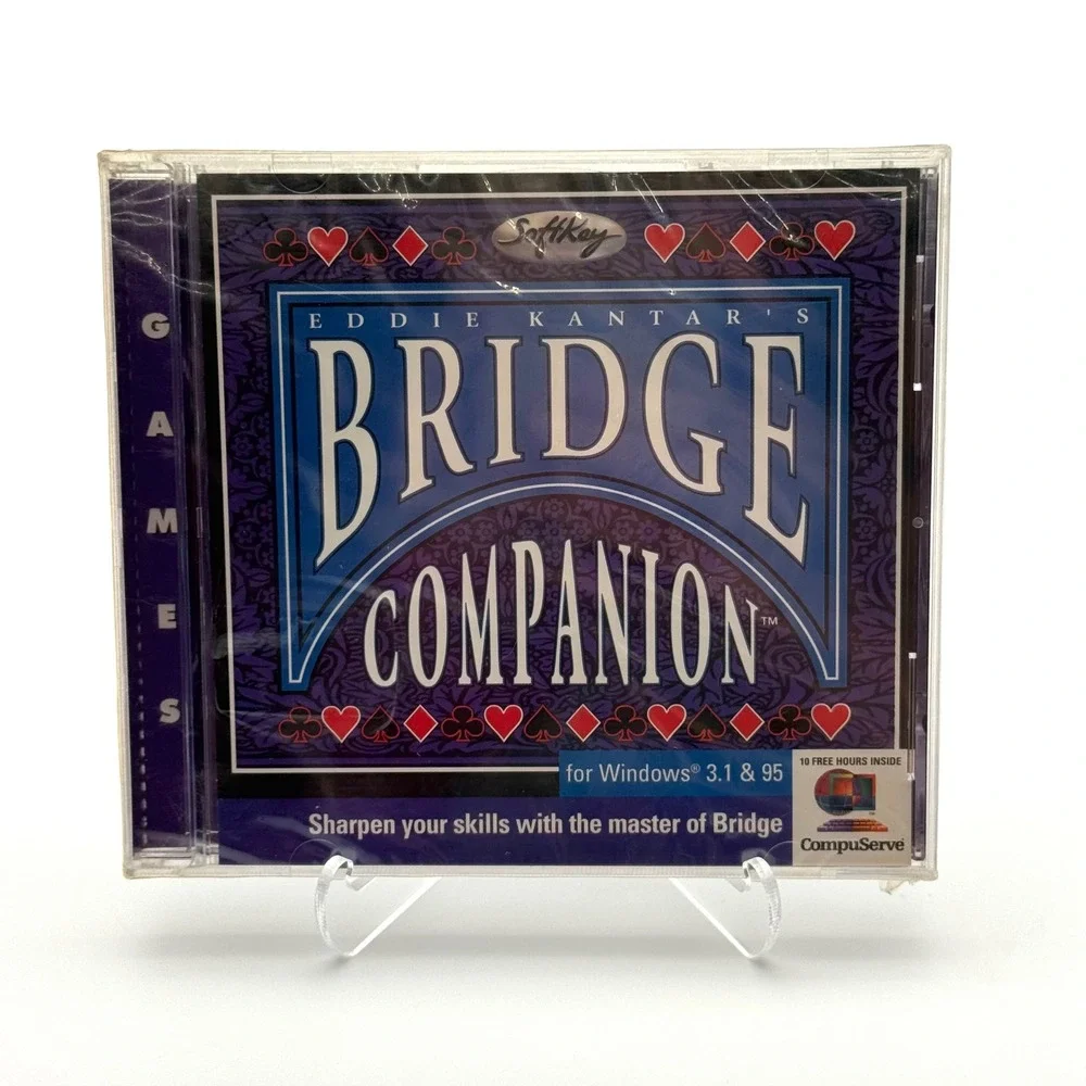 Eddie Kantar's Bridge Companion PC Game Windows 3.1 95 Jewel Case Sealed